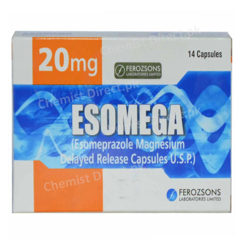 Esomega 20mg Cap Capsule Erozsons Laboratories Anti Ulcerant Esomeprazole