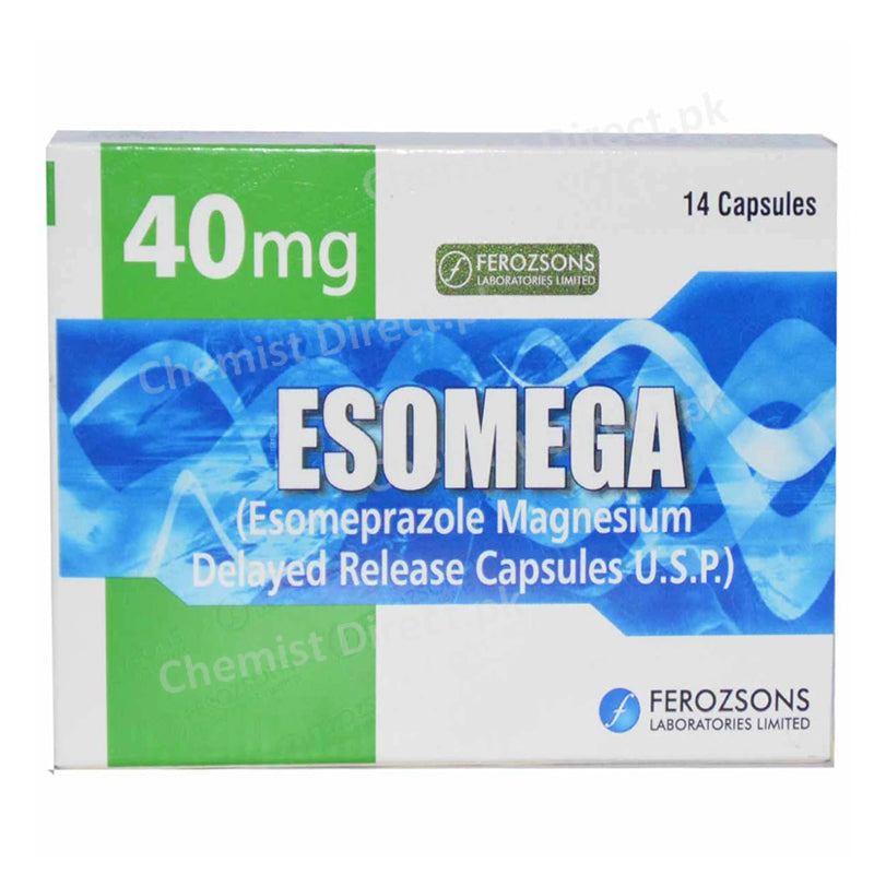 Esomega 40mg Cap Capsule Erozsons Laboratories Anti Ulcerant Esomeprazole