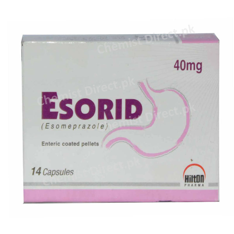 Esorid 40mg Cap Capsule Hilton Pharma Anti Ulcerant Esomeprazole