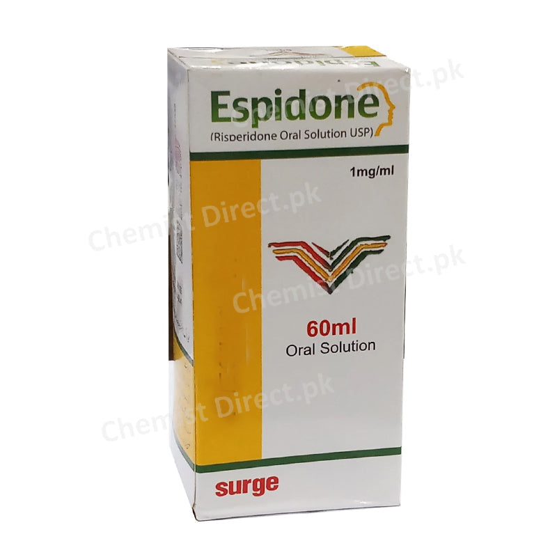 Espidone Syrup 60ml Surge Laboratories Anti Psychotic Risperidon