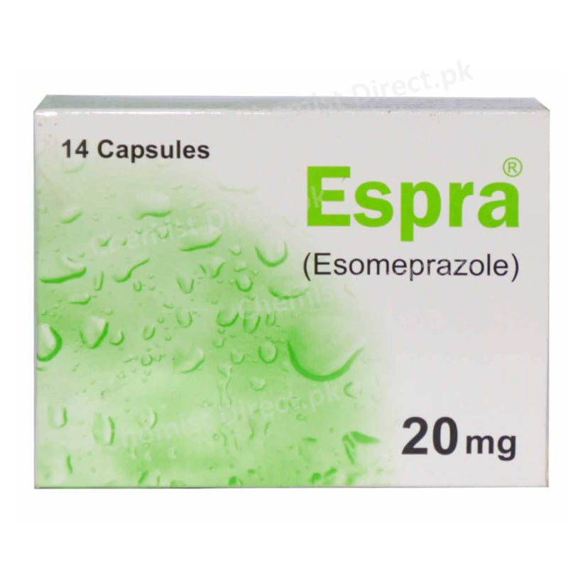 Espra 20mg Capsule CCL Pharmaceuticals Anti Ulcerant Esomeprazole