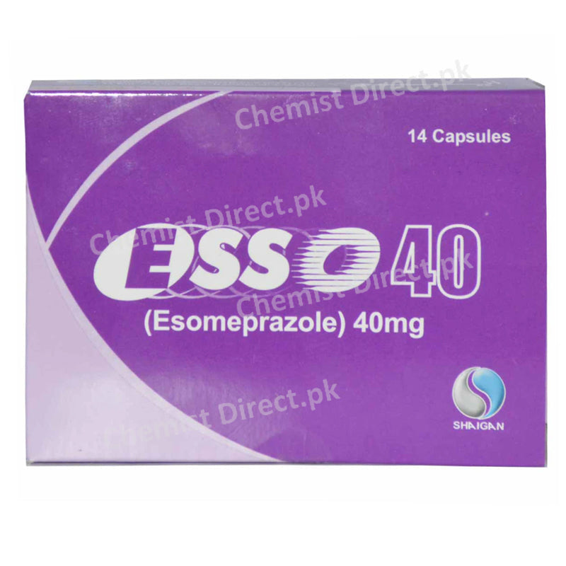 Esso 40mg Cap Capsule Shaigan Pharmaceuticals Anti Ulcerant Esomeprazole 