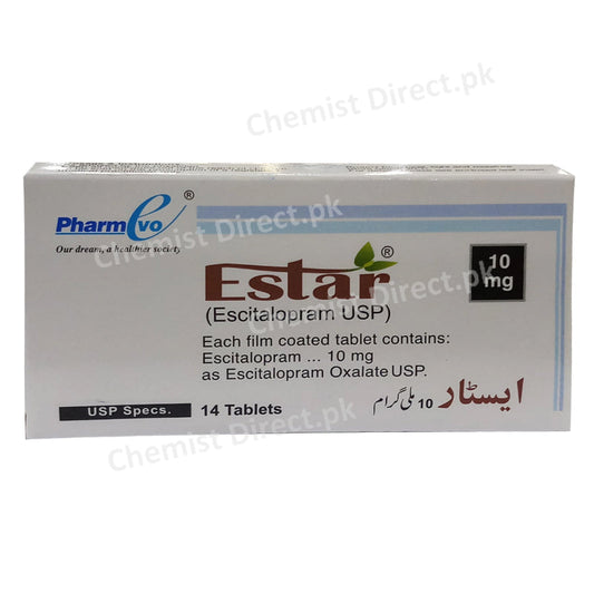 Estar 10mg Tab Tablet Pharmevo Pvt Ltd Anti Depressant Escitalopram 10m