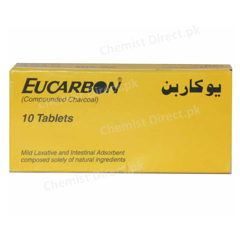 Eucarbon Tab Tablet Bio Pharma Adsorbant Activated Charcoal