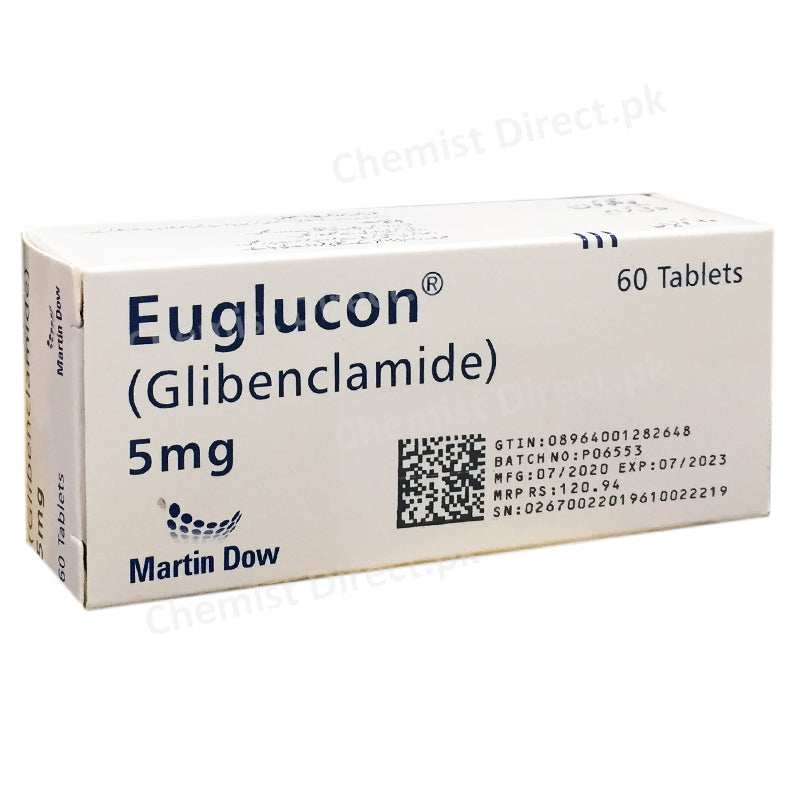 Euglucon 5mg Tablet MARTIN DOW PHARMACEUTICAL LIMITED ORAL HYPOGLYCEMIC Glibenclamide