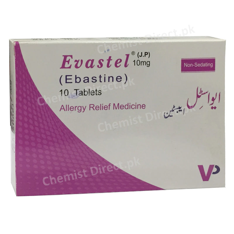 Evastel 10mg Tab Tablet Valor pharma ceuticals Anti Histamine Ebastine