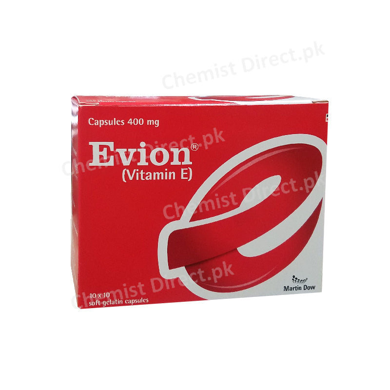 Evion 400mg Cap Capsule Martin Dow Pharmaceuticals Pak Ltd Vitamins VitaminE