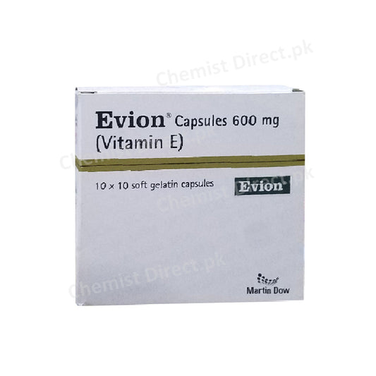 Evion 600mg Cap Capsule Martin Dow Pharmaceuticals VitaminE