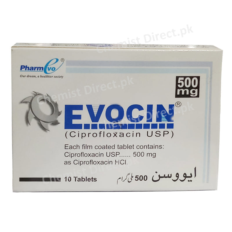Evocin 500mg Tablet Pharmevo Pharma Ciproflaxacin
