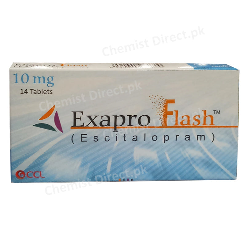 Exapro Flash 10mg Tablet CCL Pharmaceuticals Anti-Depressant Escitalopram