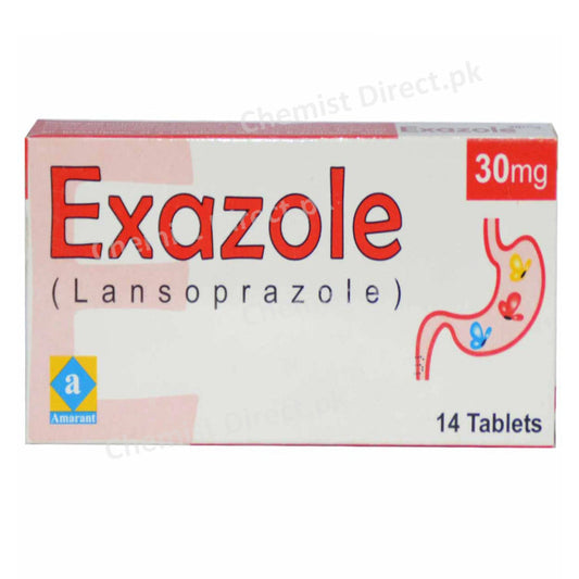 Exazole 30mg Tablet Amarant Pharmaceuticals Anti-Ulcerant Lansoprazole