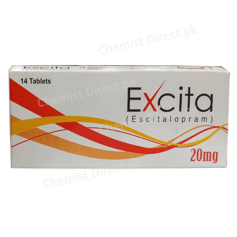 Excita 20mg Tablet Anti-Depressant Escitalopram Caliph Pharmaceuticals