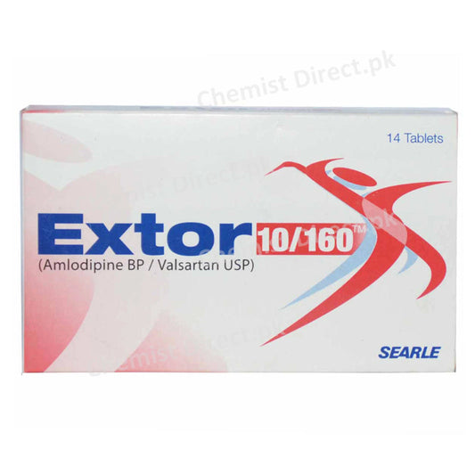 Extor 10 160mg Tab Tablet Searle Pakistan Anti Hypertensive Amlodipine 10mg Valsartan 160mg 