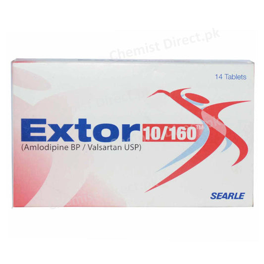 Extor 10 160mg Tab Tablet Searle Pakistan Anti Hypertensive Amlodipine 10mg Valsartan 160mg 