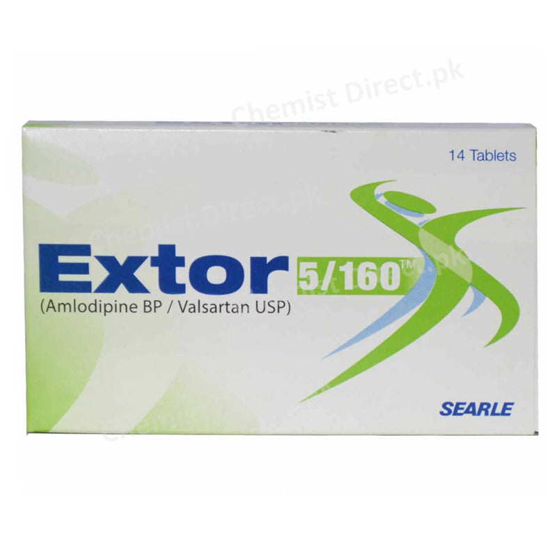 Extor 5 160mg Tab Tablet Searle Pakistan Anti Hypertensive Amlodipine 5mg Valsartan 160mg