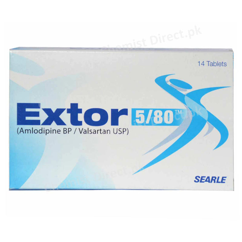 Extor 5 80mg Tab Tablet Searle Pakistan Anti Hypertensive Amlodipine 5mg Valsartan 80mg