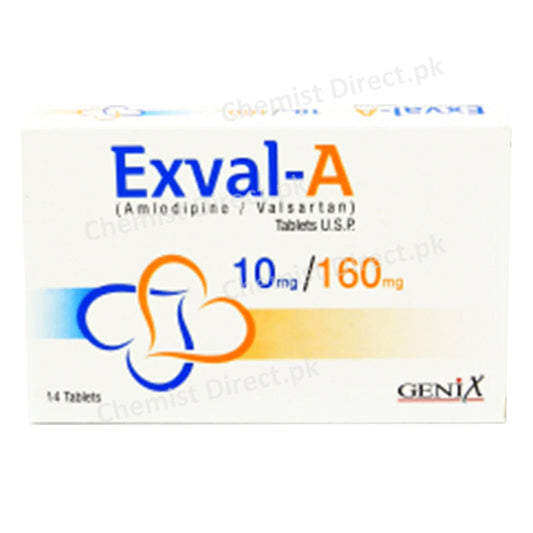 Exval A 10mg 160mg Tab Tablet Genix Pharma Amlodipine Valsartan
