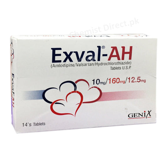 Exval AH 10 160 12.5mgTablet Genix Pharma Amlodipine Valsartan Hydrochlorothiazide