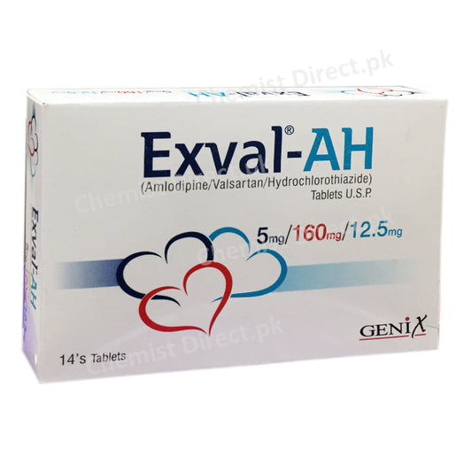 Exval AH 5 160 12.5mg Tablet Genix Pharma Amlodipine Valsartan Hydrochlorothiazide