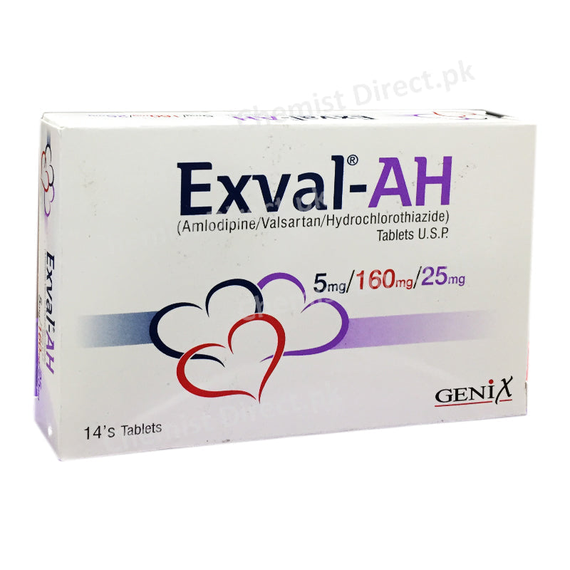 Exval AH 5 160 25mg Tablet Genix Pharma Amlodipine Valsartan Hydrochlorothiazide