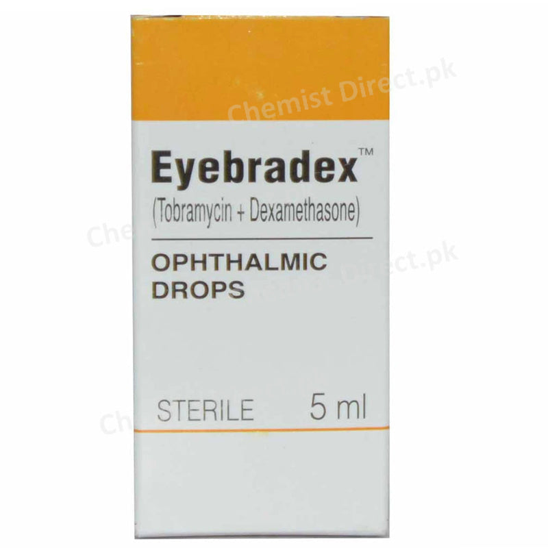 Eyebradex Eye Drop 5ml Barrett Hodgson Pakistan Pvt Ltd Anti Infective Corticosteroid Tobramycin Sulphate 0.3 Dexamethasone Sodium Phosphate 0.1