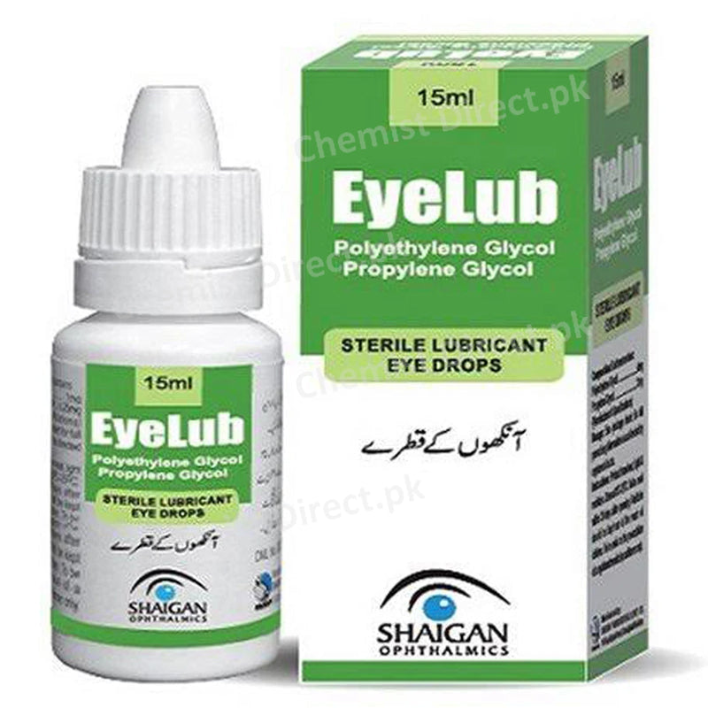 Eyelub Eye Drop 15ml Shaigan Pharmaceuticals Lubricant Polyethylene Glycol Propylene Glycol 0.3