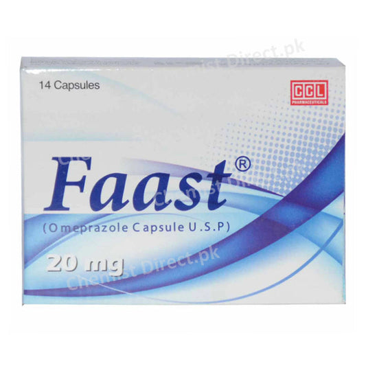 Faast Capsule 20mg Anti-Ulcerant Omeprazole CCL Pharmaceuticals