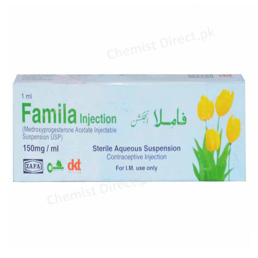 Famila 150mg ml Injection Zafa Pharma Hormonal Products Medroxyprogesterone Acetate