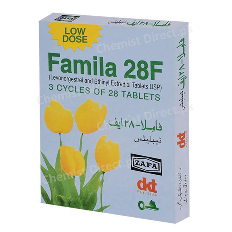 Famila 28f Tablet Zafa Pharma Hormonal Product Levonorgestrel 0.15mg + Ethinyl Estradiol 0.03mg