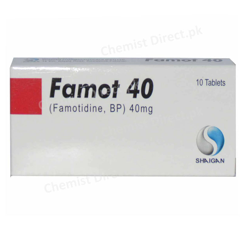 Famot 40mg Tab Tablet Shaigan Pharmaceuticals Anti Ulcerant Famotidine