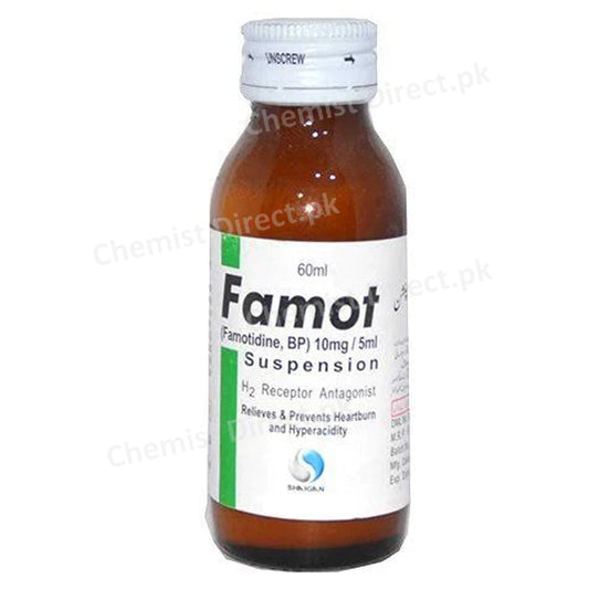 Famot 60ml Syp Syrup Shaigan Pharmaceuticals Anti Ulcerant Famotidine