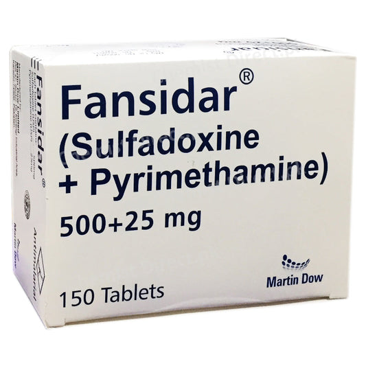 Fansidar 500 25mg Tab Tablet Martin Dow Pharmaceutical Limited Anti Malarial Sulfadoxine 500mg Pyrimethamine 25mg