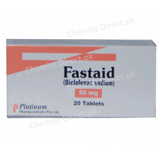 Fastaid 50mg Tab Tablet Platinum Pharmaceuticals Pvt Ltd Nsaid Diclofenac Sodium 