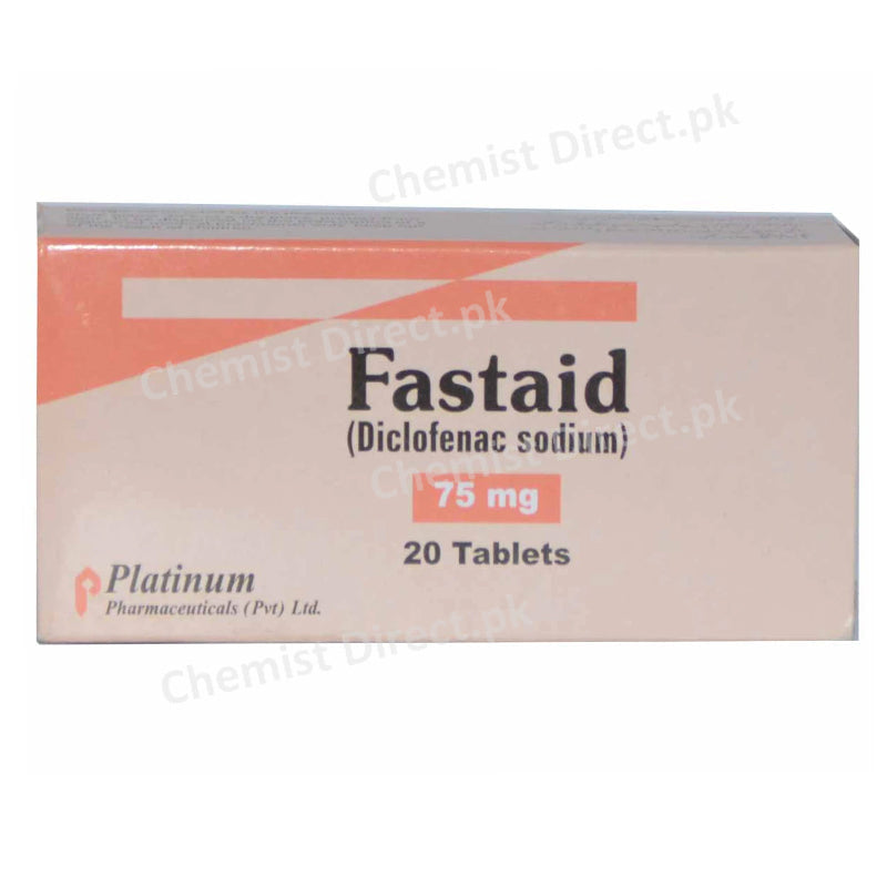 Fastaid 75mg Tab Tablet Platinum Pharmaceuticals Pvt Ltd Nsaid Diclofenac Sodium