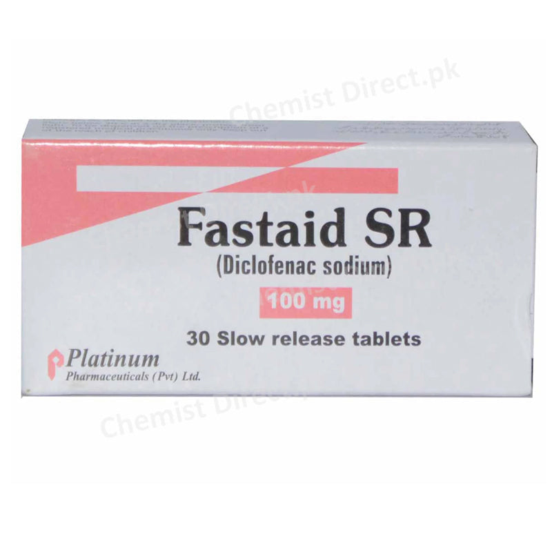 Fastaid SR 100mg Tab Tablet Platinum Pharmaceuticals Pvt Ltd Nsaid Diclofenac Sodium