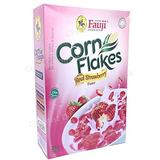 Fauji Corn Flakes Real Strawberry 250Gm Food