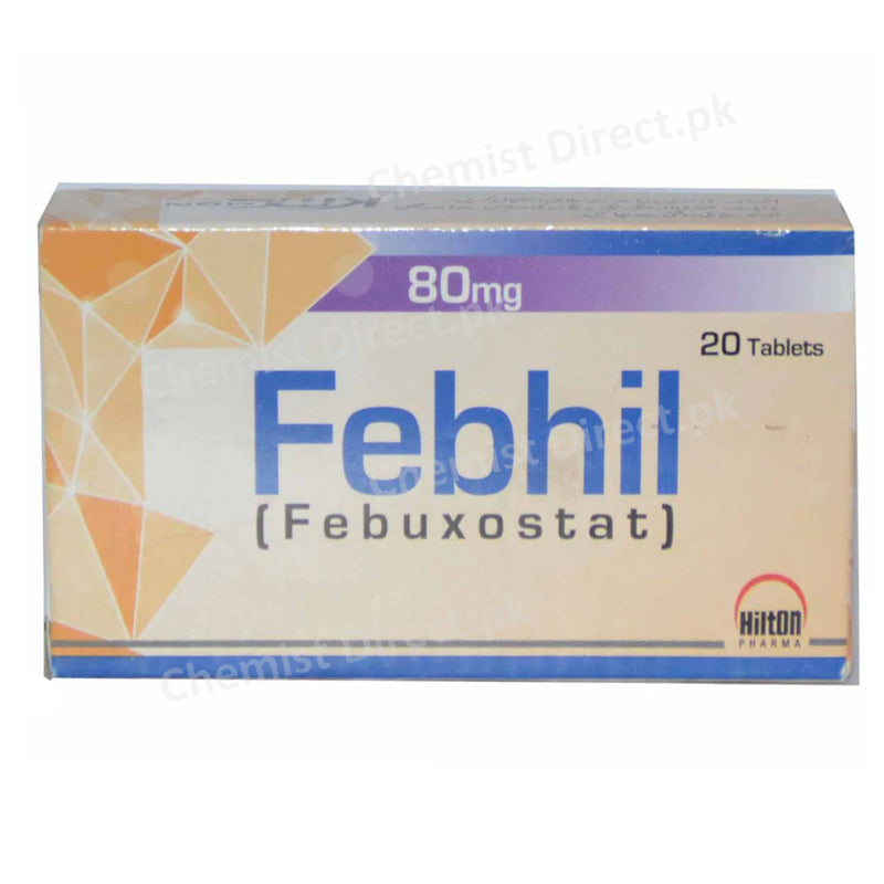 Febhil 80mg Tab Tablet Hilton Pharma Anti Gout Febuxosta