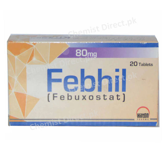 Febhil 80mg Tab Tablet Hilton Pharma Anti Gout Febuxosta