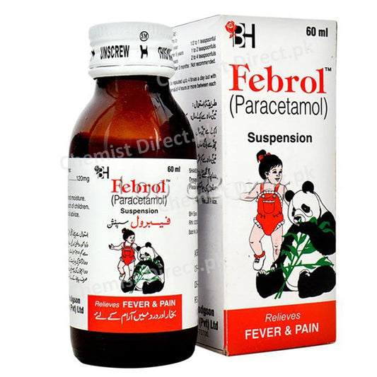 Febrol Syp 60ml Syrup Barrett Hodgson Pakistan Pvt Ltd Fever And Pain Relief Paracetamol