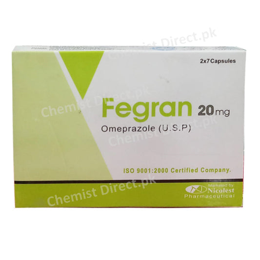 Fegran 20mg Capsule Nicolest Pharma Omeprazole