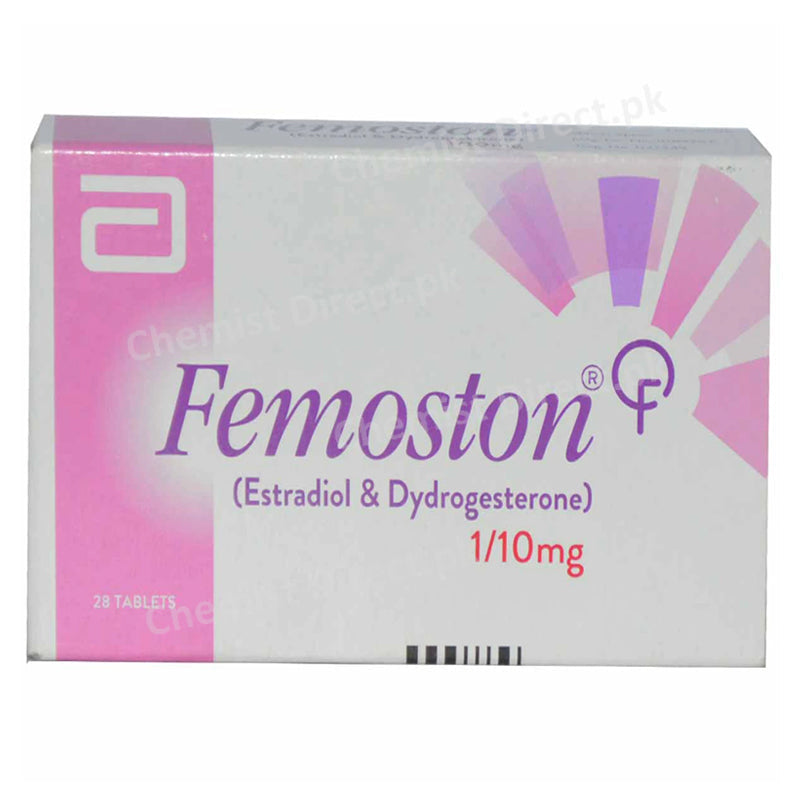 Femoston 1/10mg Tablet Post menopausal syndrome Estradiol 1mg, Dydrogesterone 10mg Abbott Pharma