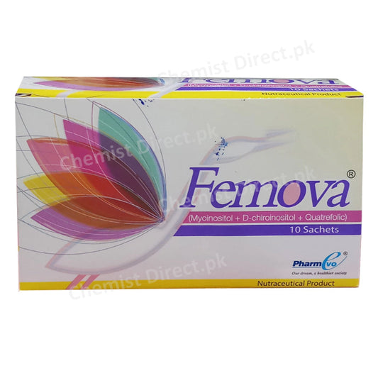 Femova Sachet Pharm Evo Nutrional Supplement Myo Inositol, D-Chiro inositol & Quatrefolic