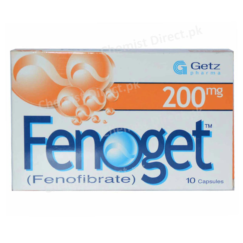 Fenoget 200mg Capsule Fibrates Fenofibrate Getz Pharma