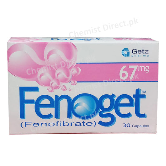 Fenoget 67mg Capsule Fibrates Fenofibrate Getz Pharma