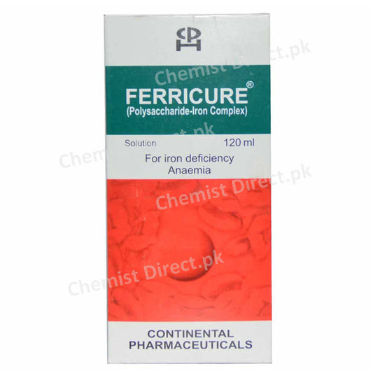 Ferricure Syp 120ml Syrup Continental Pharmaceuticals Anti Anemic Polysacchrideiron complex
