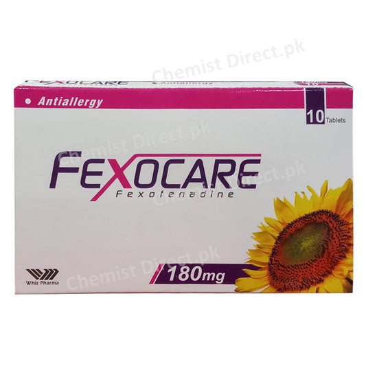 Fexocare 180mg Tab Tablet Whiz Pharma Fexofenadin 
