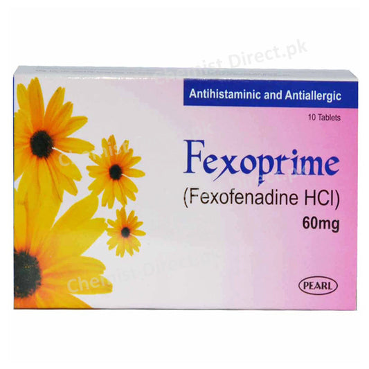 Fexoprime 60mg Tablet Pearl Phama Foxofenadine Hcl