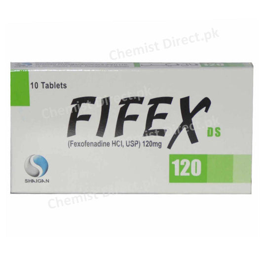 Fifex Ds 120mg Tablet Shaigan Pharmaceuticals Anti-Histamin Fexofenadine Hcl
