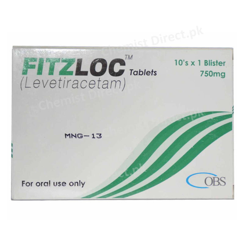 Fitzloc 750mg Tablet Obs Pharma Anti-epileptic Levetiracetam