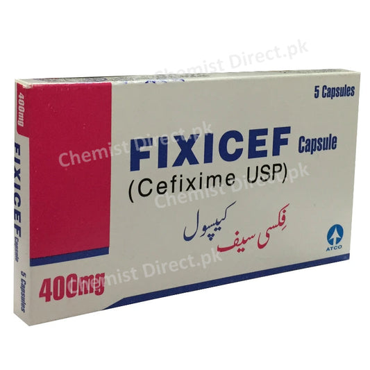 Fixicef Capsule 400mg Cephalosporin Antibiotic Cefixime Atco Pharma